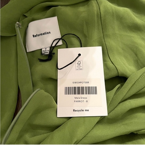 Green Reformation Mela Halter Dress - Picture 3 of 3